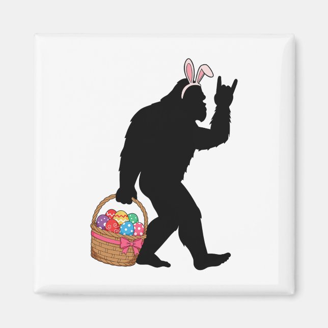 Funny Easter Bigfoot Egg Kostüm Bunny Bigfoot Ca Magnet (Vorne)