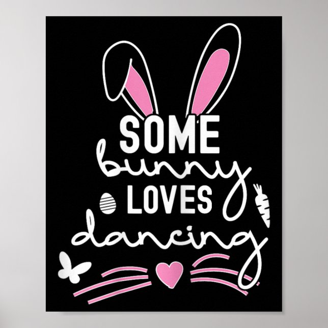 Funny Easter Bunny Oars Tanz Lover Pub Poster (Vorne)