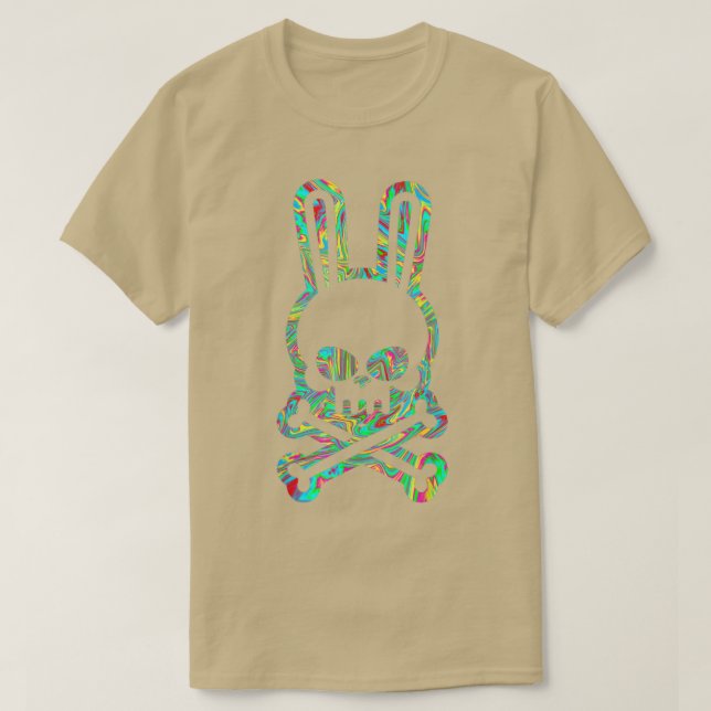 Funny Easter Bunny Retro Gefärbte Krawatte Bunny C T-Shirt (Design vorne)
