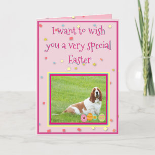 Funny Easter Cards mit Basset Hound im "Bunny Anzu Feiertagskarte