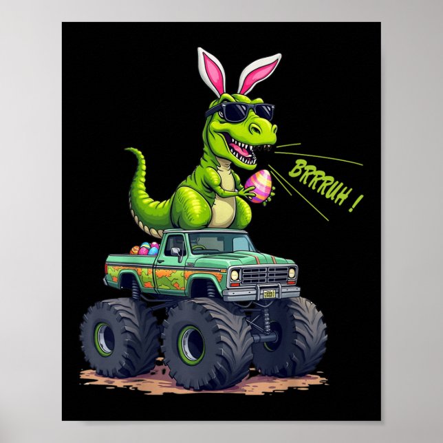 Funny Easter Dinosaur Bruh - T-rex Ostereier Hunt Poster (Vorne)
