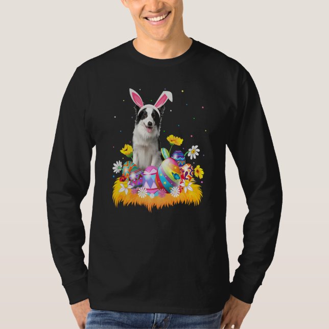 Funny Easter Egg Collie Dog Ostersonntag T-Shirt (Vorderseite)