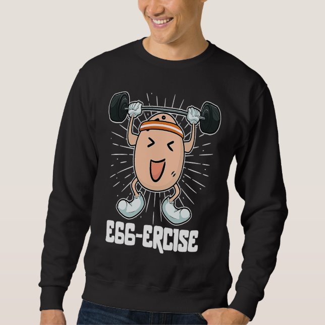 Funny Easter Egg Ercise Gym Fitness Dress Egg Hunt Sweatshirt (Vorderseite)