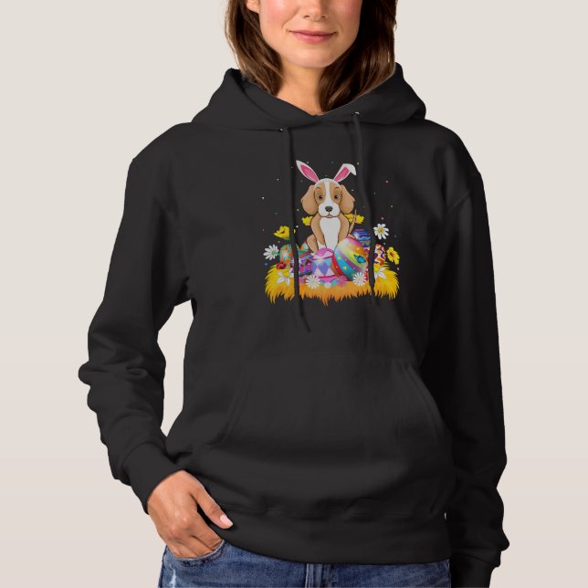 Funny Easter Egg Foxhound Hund Ostern Sonntag Hoodie (Vorderseite)