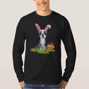 Funny Easter Egg Jagd Boston Terrier Dog T-Shirt