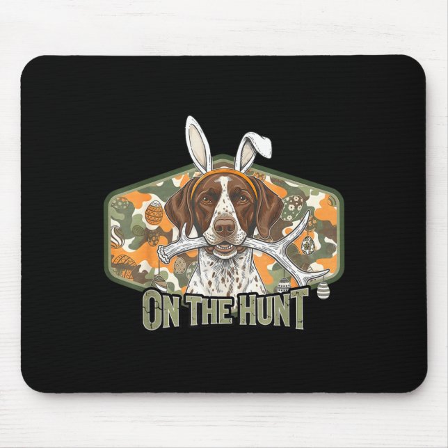 Funny easter labrador retriever on the hunt bunny mousepad (Vorne)