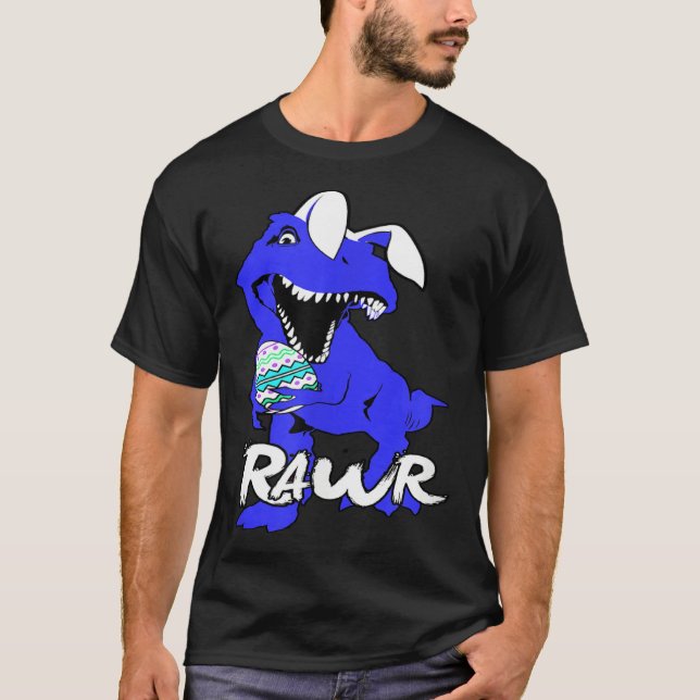 Funny Easter Shirts for Men Bad Ugly Dino on Egg H (Vorderseite)