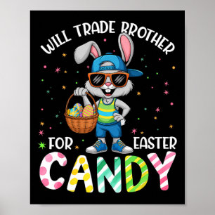 Funny Easter wird Brother gegen Candy Kids Boy tau Poster