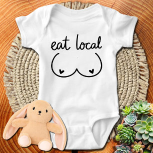 Funny Eat Local Baby Showgeschenk - Neues Baby Ges Strampler