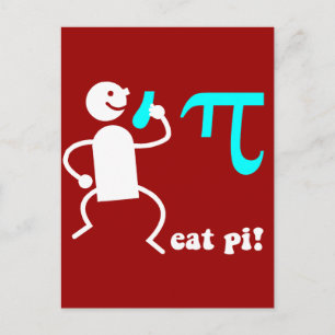 Funny eat pi postkarte