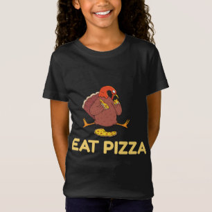 Funny Eat Pizza Türkei Erntedank vegan für Kinder T-Shirt