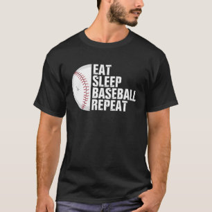 Funny Eat Sleep Baseball wiederholen Baseball-Spie T-Shirt