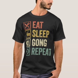 Funny eat sleep gong wiederholen Retro Vintages Ge T-Shirt