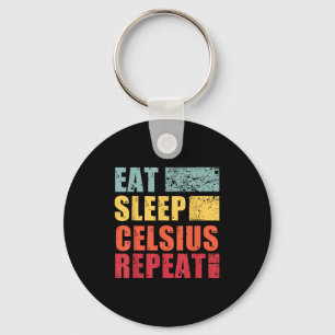 Funny Eat Sleep Quotes Cryptos Uni Black Modern Schlüsselanhänger