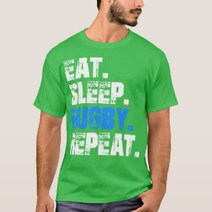 Funny Eat Sleep Rugby Wiederholung Sport Rugby Lov T-Shirt
