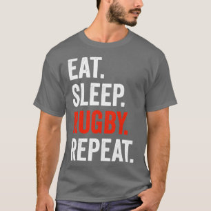 Funny Eat Sleep Rugby Wiederholung Sport Rugby Lov T-Shirt