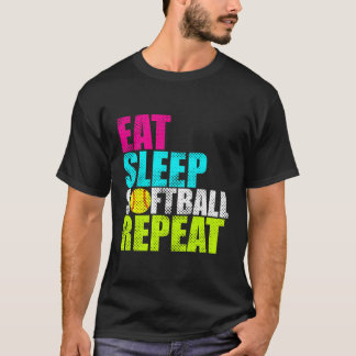 Funny Eat Sleep Softball T-Shirt