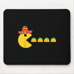 Funny Eating Tacos Fiesta Cinco De Mayo Mexiko Mousepad