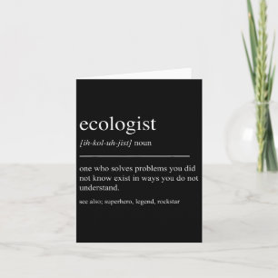 Funny Ecologin Definition Ecology Environmental P Karte