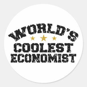 Funny Economist Runder Aufkleber
