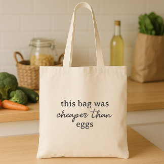 Funny Economy Eggs Minimalistisch Lebensmittelgesc Tragetasche