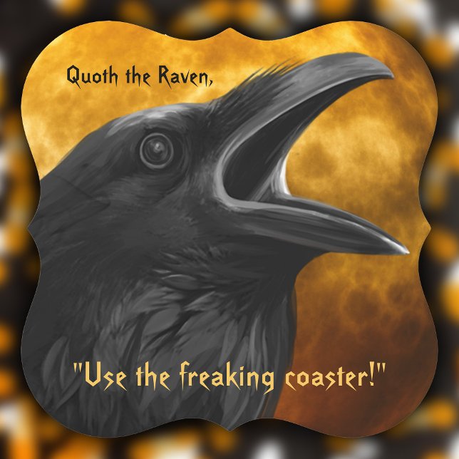 Funny Edgar Allan Poe Zitat Gothic Raven Gothic Untersetzer (Funny Halloween raven coaster)