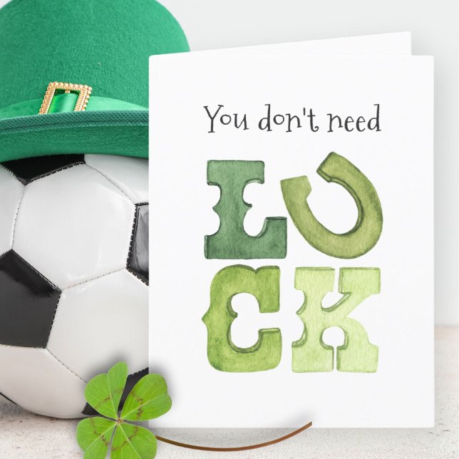 Funny Editable Irish Luck St Patricks Day Card Ankündigung (Von Creator hochgeladen)