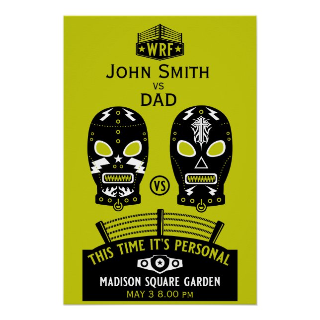 Funny Editable Wrestling Contest Poster (Vorderseite)