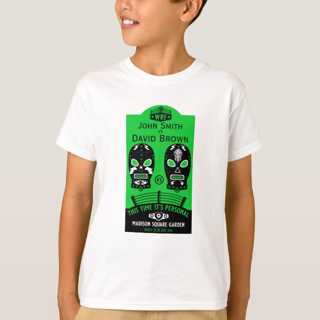 Funny Editable Wrestling Contest T-Shirt (Vorderseite)