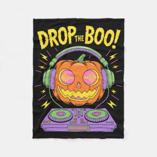 Funny Edm Dj Halloween Pumpkin Fleecedecke