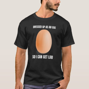 Funny Egg Beaid Sarcastic Simple Halloween T-Shirt