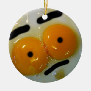 Funny Egg Eyes Keramik Ornament