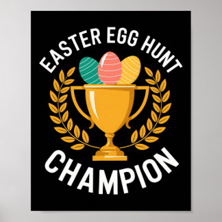 Funny Egg Hunting Champion Happy Easter Hunt  Poster