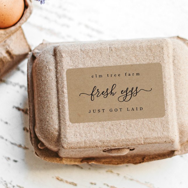 Funny Egg Karton Label - Just Got Laid - Kraft (Von Creator hochgeladen)