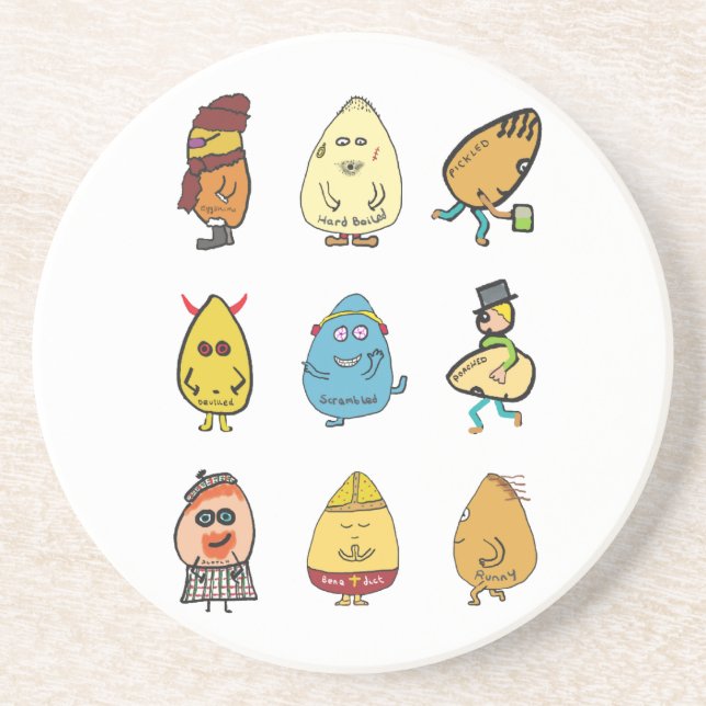 Funny Egg Puns Getränkeuntersetzer (Vorne)