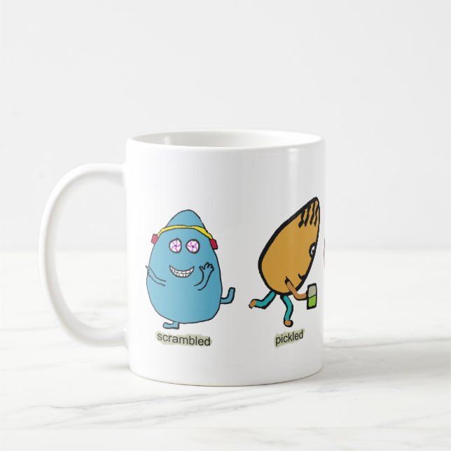 Funny Egg Puns Kaffeetasse (Links)