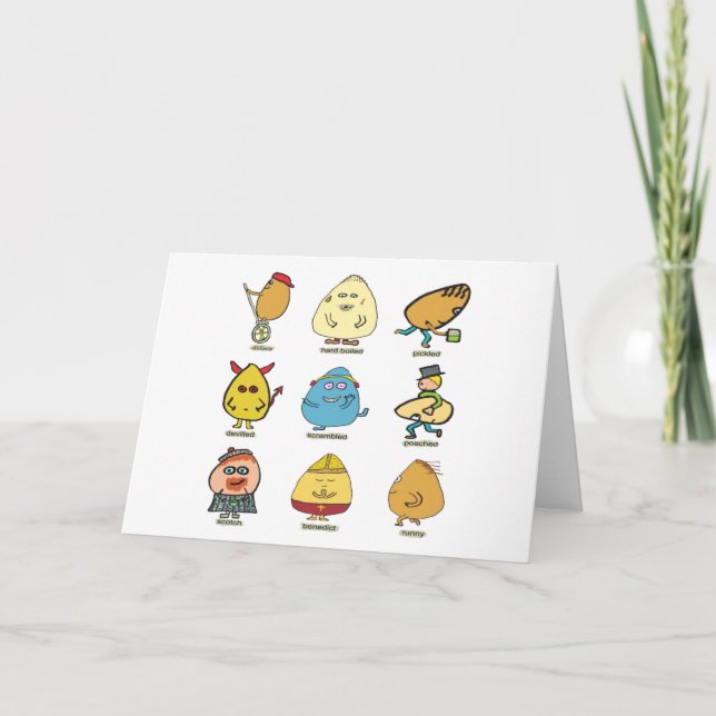 Funny Egg Puns Karte (Vorderseite)