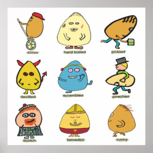 Funny Egg Puns Poster