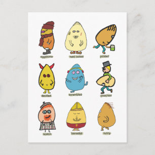 Funny Egg Puns Postkarte