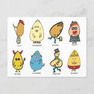 Funny Egg Puns Postkarte