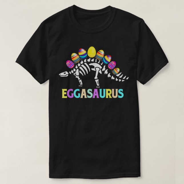 Funny Eggasaurus Stegosaurus Egg Dino TRe Skeleton T-Shirt (Design vorne)