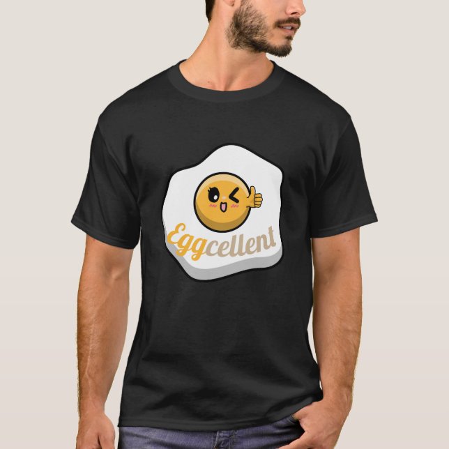 Funny eggcellent frittierte Eier T-Shirt (Vorderseite)