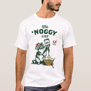 Funny Eggnog Drinken Weihnachten Raccoon Geschenk T-Shirt