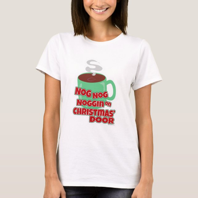 Funny Eggnog Liebe Niedliches Weihnachtsgetränk T-Shirt (Vorderseite)