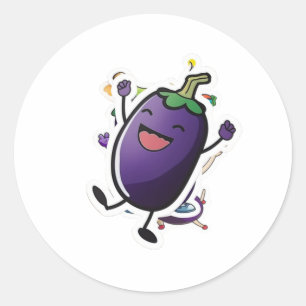 Funny Eggplant Sticker