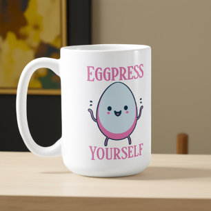 Funny "Eggpress Yourself" Individuelle Name Kaffeetasse