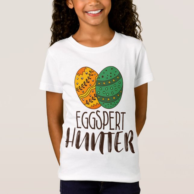 Funny Eggspert Hunter Osterfest Zitat Humorvoll T-Shirt (Vorderseite)