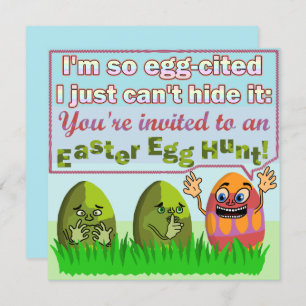 Funny Eggted Ostereier Jagd Kinder Party Einladung