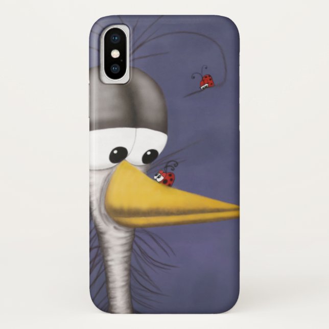 Funny Egret Cartoon Case-Mate iPhone Hülle (Rückseite)