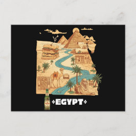 Funny Egypt Map Egyptian Vibes Postkarte